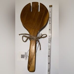 NEW 2pc Acacia Wood Salad Server Set